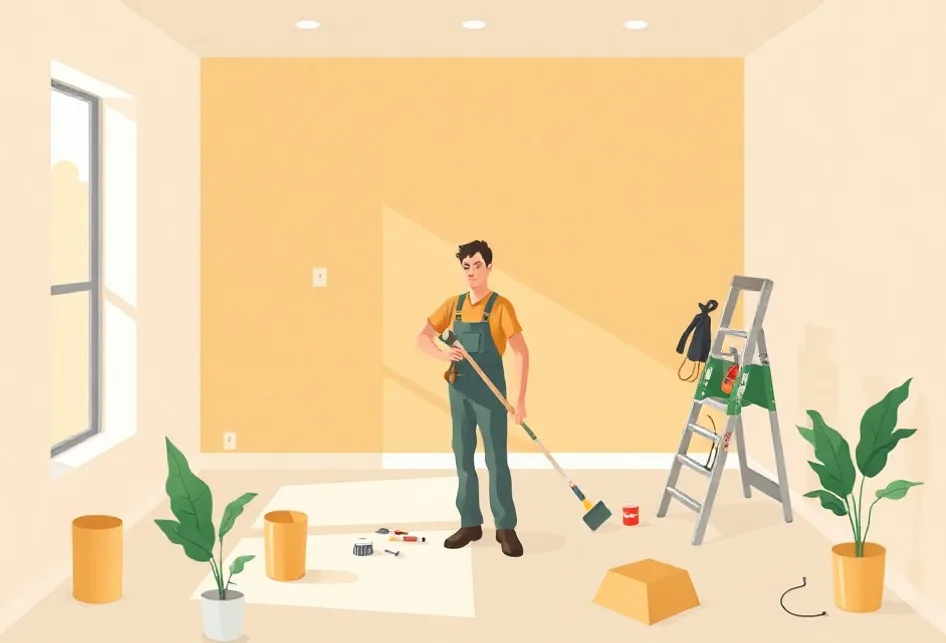 Intérieur rénové après travaux de peinture à Verneuil-sur-Seine