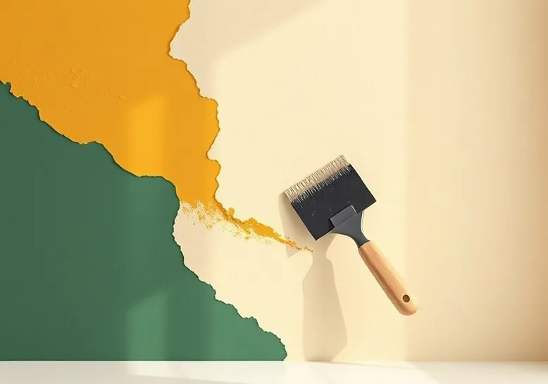 Application d'un enduit décoratif à la lisseuse sur un mur