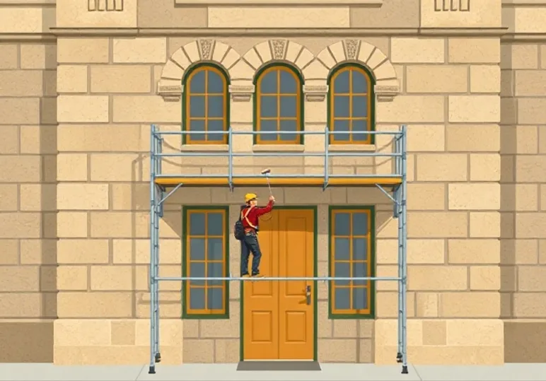 Ravalement de façade en pierre, nettoyage et application d'enduit